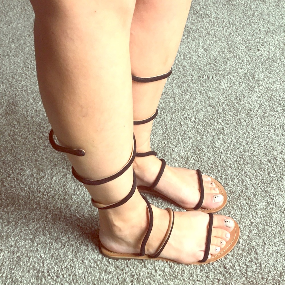 Free People Wire Lace Up Sandals